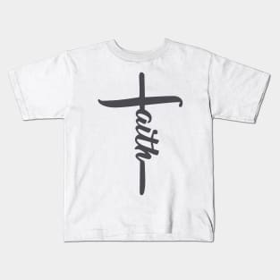 Faith Cross Christian Religious Kids T-Shirt